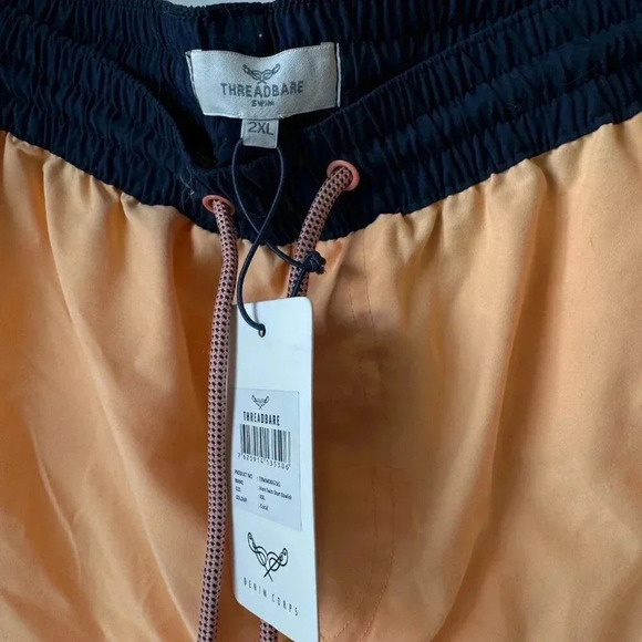 NWT Threadbare 2-Pack Men's Swim Shorts | Coral & Tropical Print | Fits Like M - Picture 3 of 7